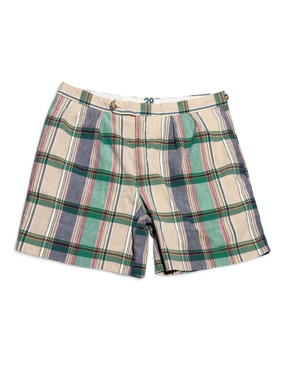 Vintage Plaid Cotton Shorts Size 38
